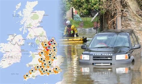 Uk Flood Map Severe Amber Alert Warns Of Danger To Life Flooding Is