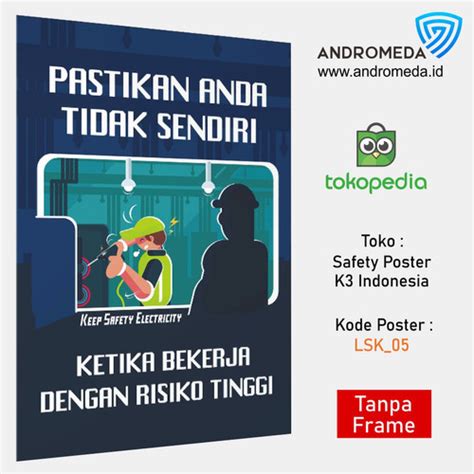 Jual Safety Poster K3 Keamanan Listrikbekerja Dengan Risiko Tinggi Kota Bandung Safety