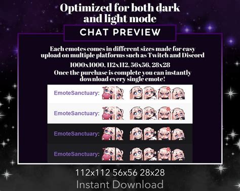 Chibi Girl Pack Set Emote Twitch Discord Stream Manga Anime Blonde Hair Blue Eyes Kawaii