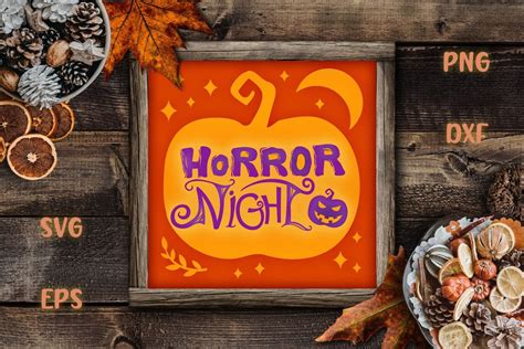 Halloween Shadow Box Svg Halloween Typography Svg Layered Pumpkin Svg Layered Halloween Svg