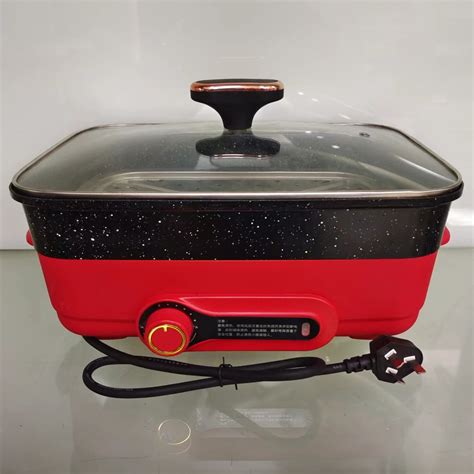 Electric Multi Function Electric Baking Pan Muffin Plate Non Stick Coating Rectangular Hot Pot