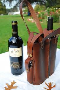 Leather Wine Carrier | Leather wine carrier, Leather projects, Leather diy
