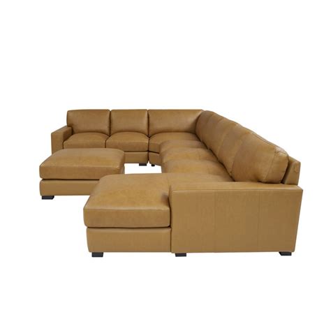 Latitude Run Gabriel Piece Genuine Leather Match Sectional