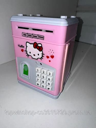 Электронная копилка для бумажных денег и монет, сейф "Hello Kitty" для ...