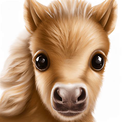 Adorable Fluffy Baby Horse · Creative Fabrica