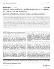 Sex And Gender Differences In AI For Biomedicine Review And Course Hero