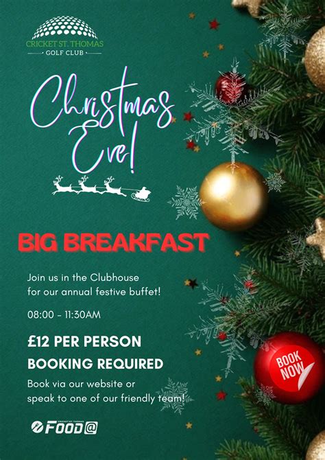 Christmas Eve Big Breakfast - Cricket St. Thomas Golf Club
