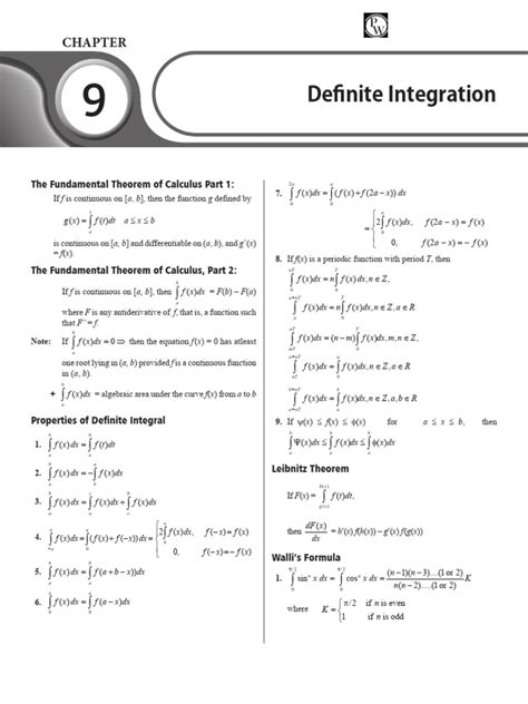 Definite Integration Jakjs Pdf Integral Mathematical Relations