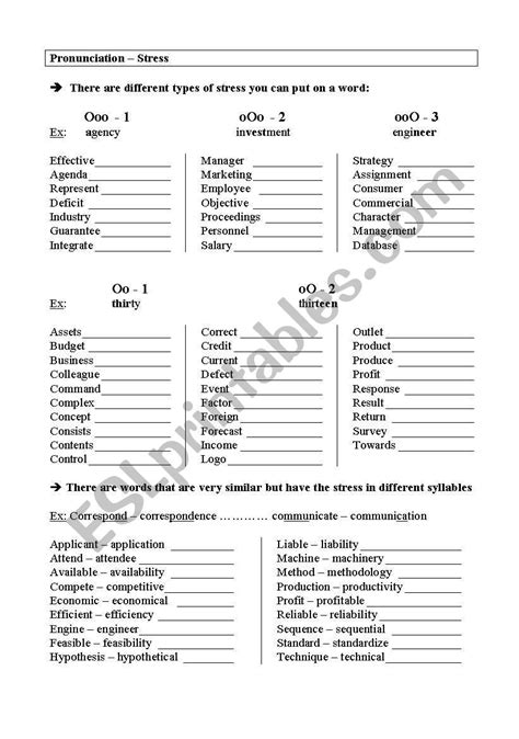 Pronunciation Esl Worksheet By B Silva Worksheets Library