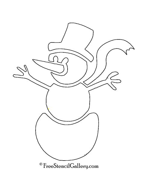 Snowman Stencil 05 | Free Stencil Gallery