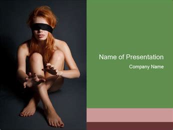 Nude Woman With Covered Eyes Powerpoint Template Backgrounds Google Slides Id