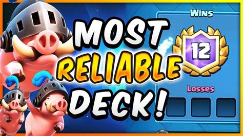 12 Wins In A Row With Reliable Royal Hog Deck — Clash Royale Youtube