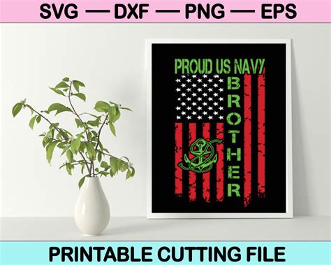 Proud Us Navy Brother Svg Cutting Printable Files Creativeusarts