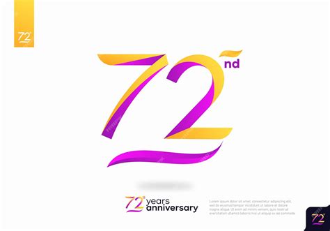 Création d'icône de logo numéro 72, numéro de logo du 72e anniversaire ...