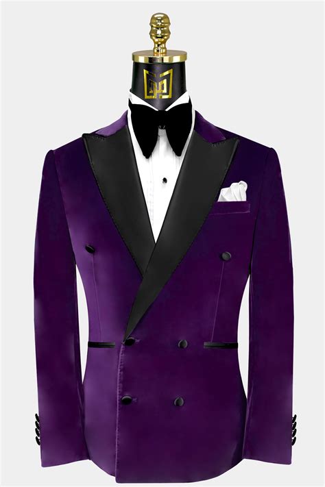 Double Breasted Purple Velvet Tuxedo Jacket Gentleman S Guru