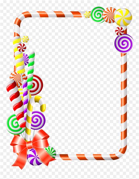 Sweet Border Clipart Candy Cane Clip Art Candy Borders Hd Png