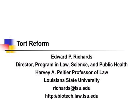 Ppt Tort Reform Powerpoint Presentation Free Download Id238295