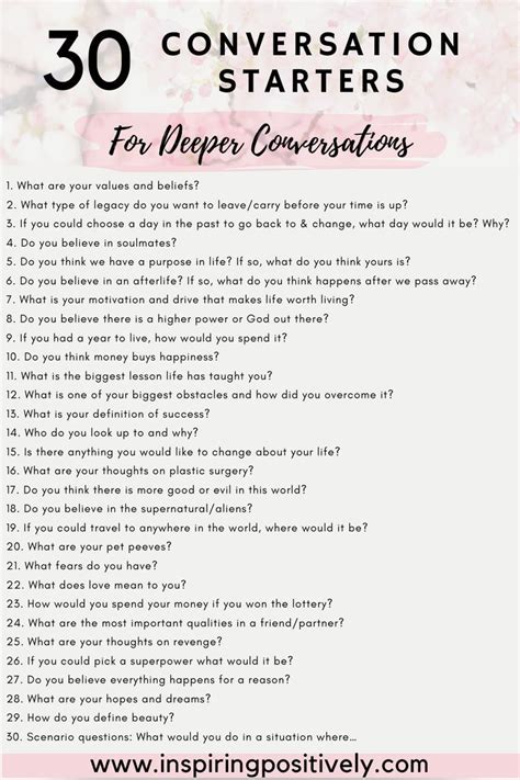 30 Conversation Starters For Deeper Conversations