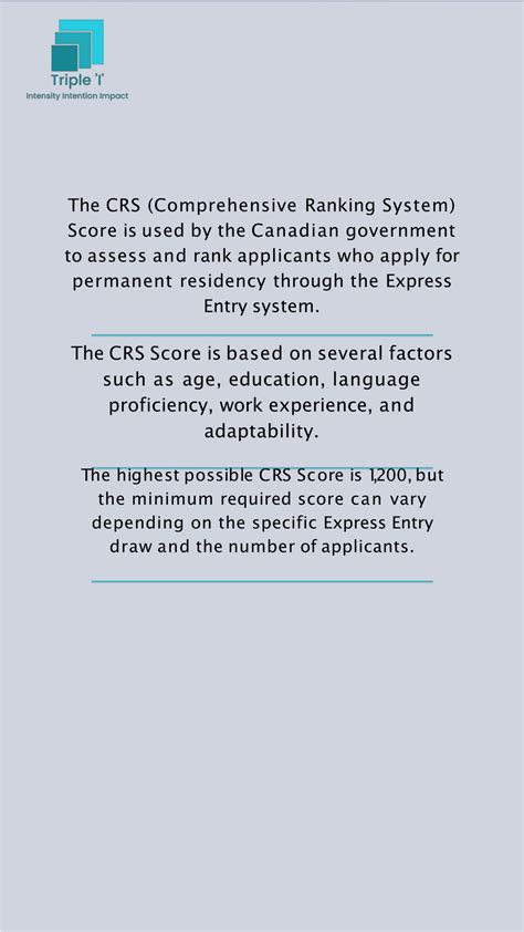 Ppt What Is Crs Score Powerpoint Presentation Free Download Id