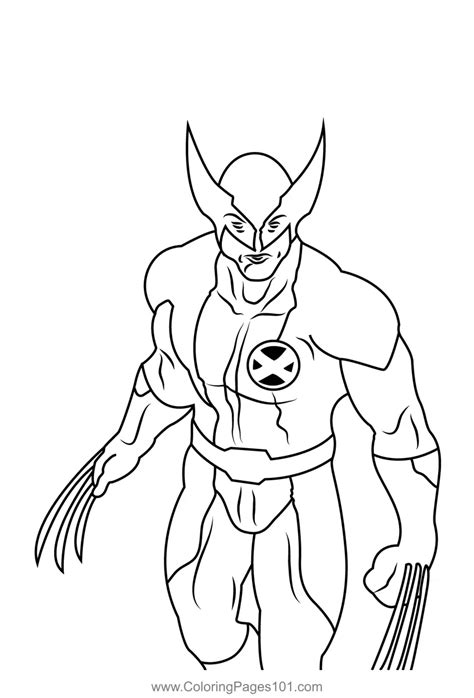 Wolverine The X Man Coloring Page For Kids Free X Men Printable
