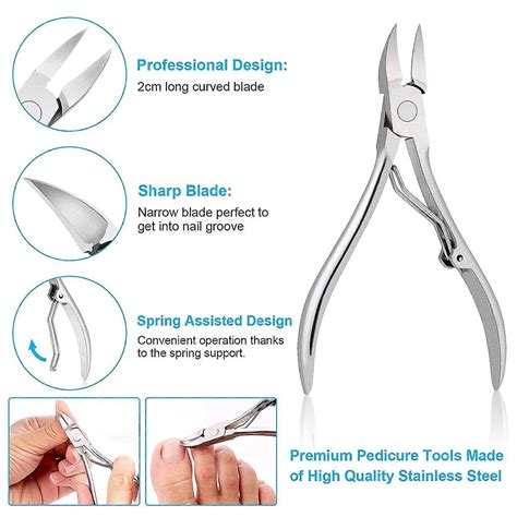 Ingrown Toenails Set, 7pcs Stainless Steel Manicure & Pedicure Set