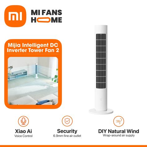Xiaomi Mijia Bladeless Standing Tower Fan Air Cooler Mi Home APP Remote ...