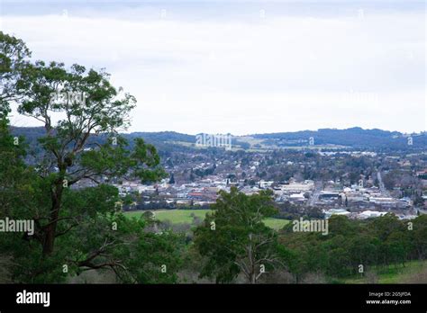 Panoramic Views Of Bowral In Nsw Southern Highlands Australia Stock