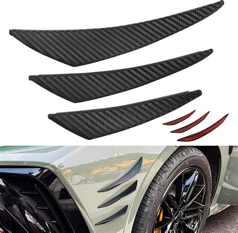 DREAMIZER Carbon Fiber Auto Frontstoßstange Spoiler 6PCS Universal