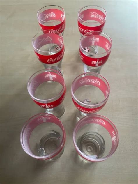 Set X Coca Cola Glas Brasil Spanien Fu Ball Fussball Wm