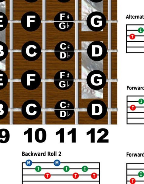 Left Handed Guitar Fretboard Chord Chart Instructional