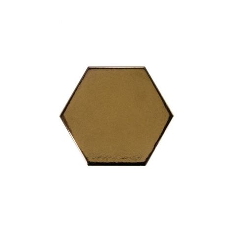 Metallic Hexagon Tiles Metallic Gold Hexagon Mosaic Tile