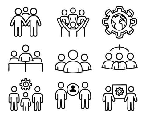 Premium Vector Set Of Teamwork Icon Illustration Teamwork Team