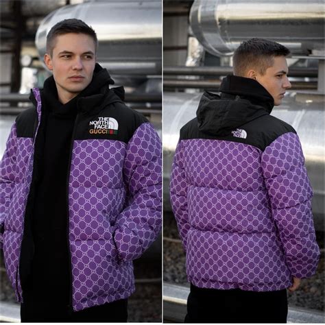 Фиолетовый Пуховик Мужской NORTH FACE Бренд, Мужская Зимняя Черная ...
