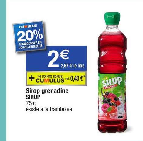 Promo Sirop Grenadine Sirup Chez Migros France ICatalogue Fr