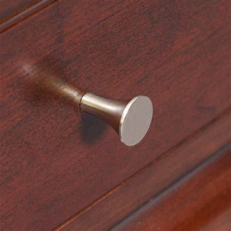 American Imaginations Fluted Round Brass Knob In Brushed Nickel Finish The Home Depot Canada