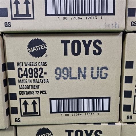 HOT WHEELS ORIGINAL SEALED CASE BOX MAINLINE BASIC MODELS 72PCS IN A BOX ORIGINAL UNOPEN BOX