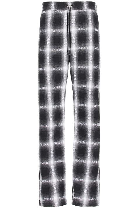 Amiri Shadow Plaid Pj Pants In Black For Men Lyst