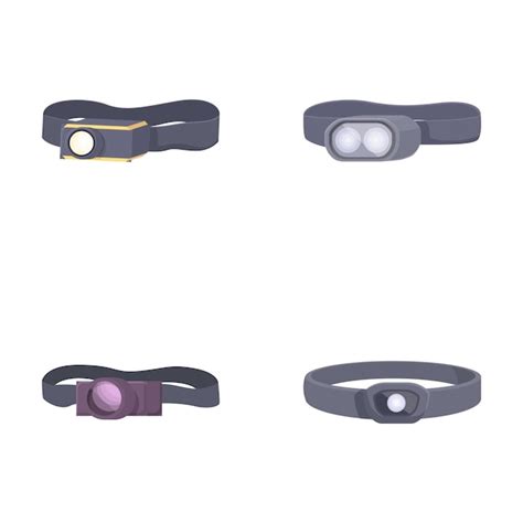 Premium Vector Set Of Modern Headlamp Icons