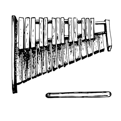Premium Vector Xylophone Percussion Musical Instrument Vector