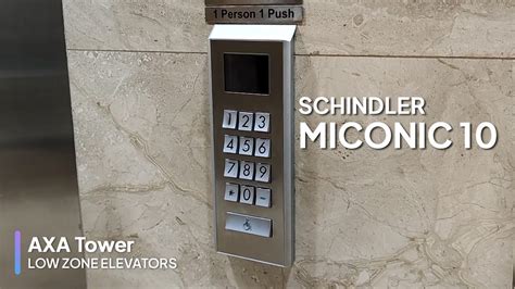 Schindler Miconic 10 Elevators AXA Tower Kuningan Jakarta Low Zone