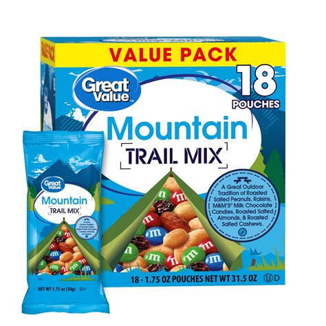 Great Value Mountain Trail Mix Value Pack Oz Count