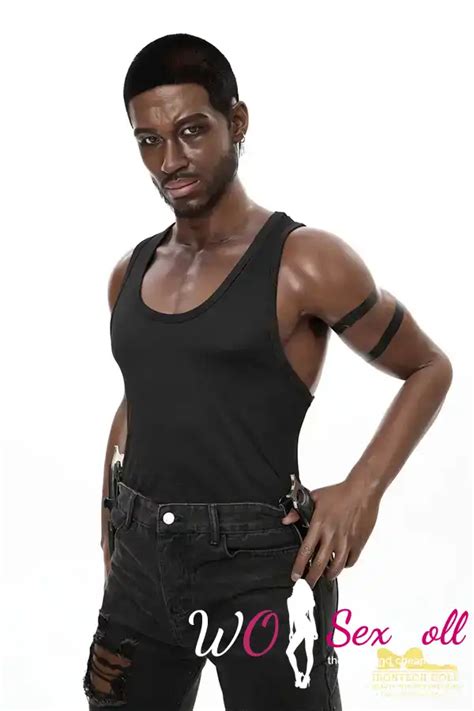 176cm 5ft77 Black Men Sex Toy Naked Gay Love Doll WoSexDoll