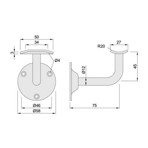 Kws Handrail Support Bracket