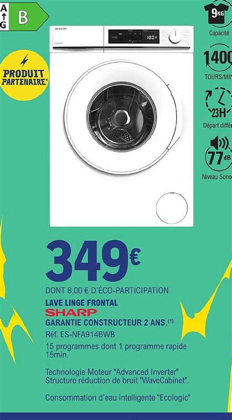 Promo Lave Linge Frontal Sharp Chez E Leclerc ICatalogue Fr