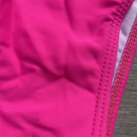 Hot Pink Two Piece Strapless Bikini Set With Depop