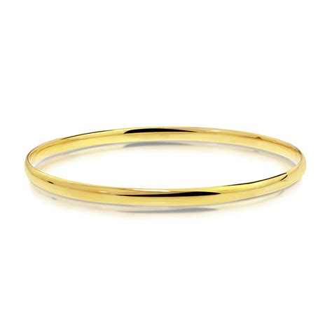 9k Yellow Gold Bangle 4 1mm Max Wilson Diamond Jewellers