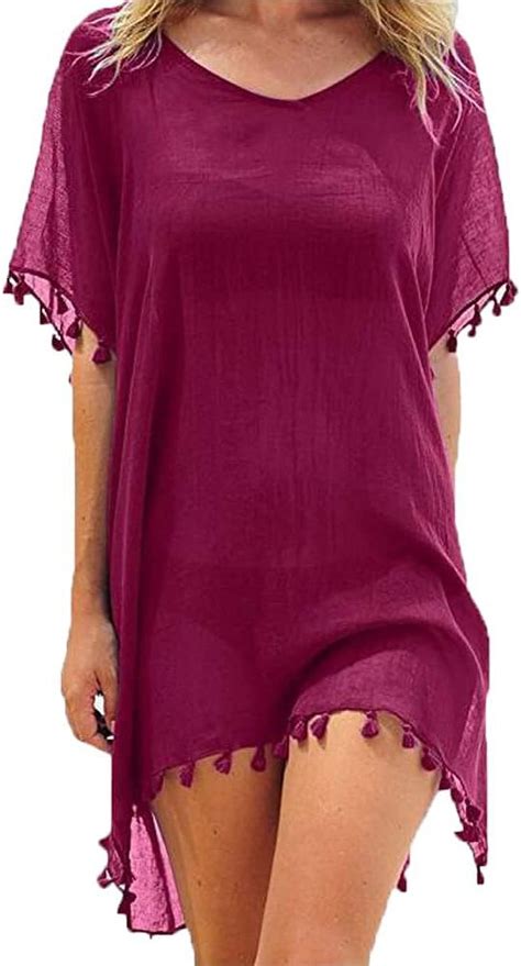 Municipal Summer Oversized Coverup Dress Swimsuit Cover Up With Tassel Beach Bathing Suit Bikini