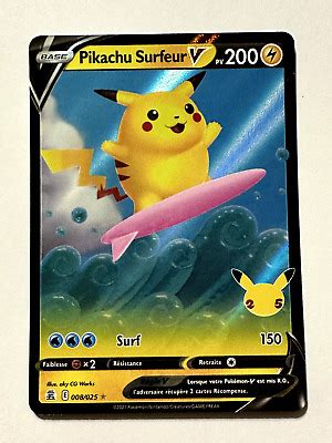 Carte Pokemon Pikachu Surfeur Ebay