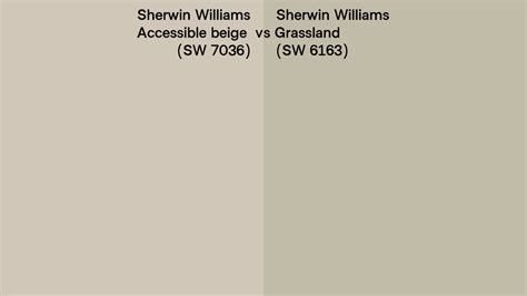 Sherwin Williams Accessible Beige Vs Grassland Side By Side Comparison