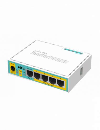 MikroTik hEX PoE Lite - Desktop PoE Router with 5 10/100 LAN ports and ...